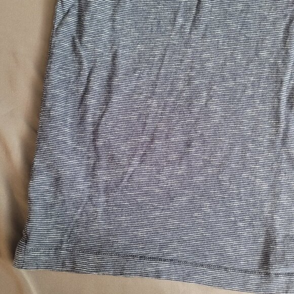 Eddie Bauer Shirt Mens L Blue Striped Outdoor Cotton Polo Golf Hiking Comfort - Picture 4 of 11